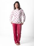 pattern pajama set Burgundy