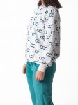 pattern pajama set White & Green