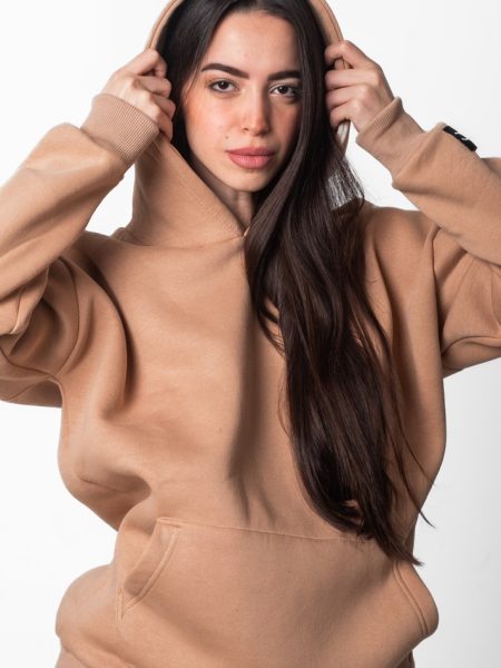 tawny brown hoodie for women