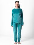 women pajama aqua green