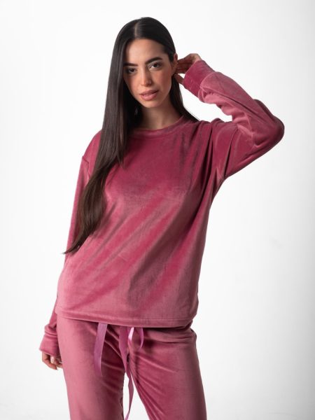 women pajama set dusty pink