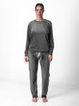women pajama set dark grey