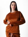 women pajama set rusty brown
