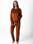 women pajama set rusty brown