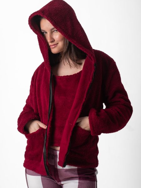 Teddy pajama set Burgundy