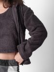 teddy pajama set dark gray