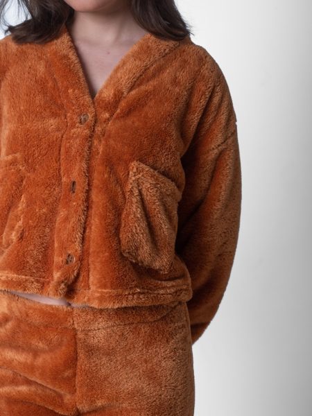 Teddy pajama set rusty brown