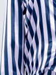 striped satin pajama set ( purple/blue )