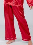 red satin pajama set
