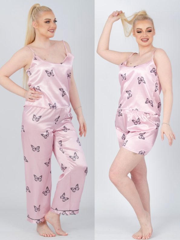 satin pajama shorts ( dusty pink )