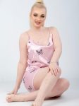 satin pajama shorts ( dusty pink )