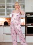 satin pajama shorts ( dusty pink )