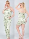 satin pajama shorts ( mint green )