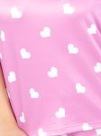 Heart Print Pajamas Set Dusty Pink
