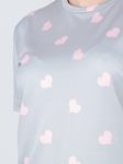 Heart Print Pajamas Set Cloud Grey