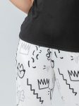 Pajama Set Black ( Doodle Hearts )