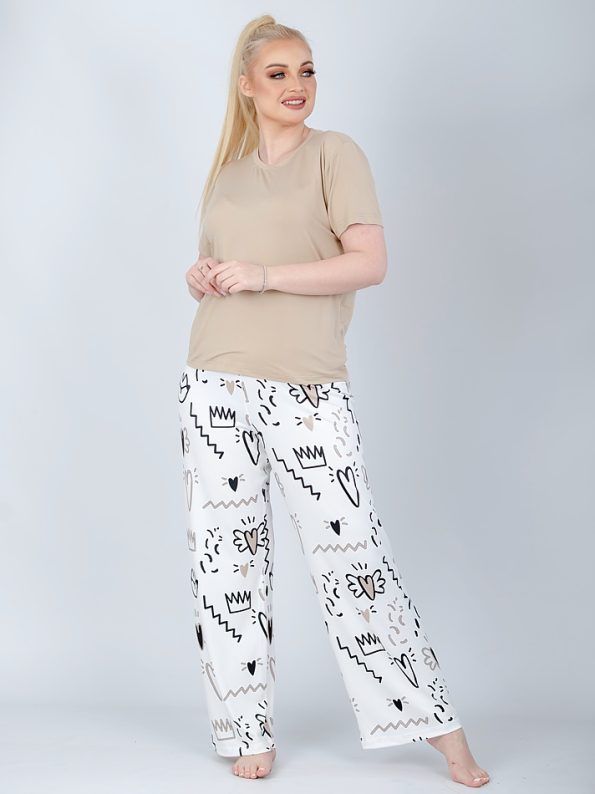 Mix Pajama Set Tawny Brown