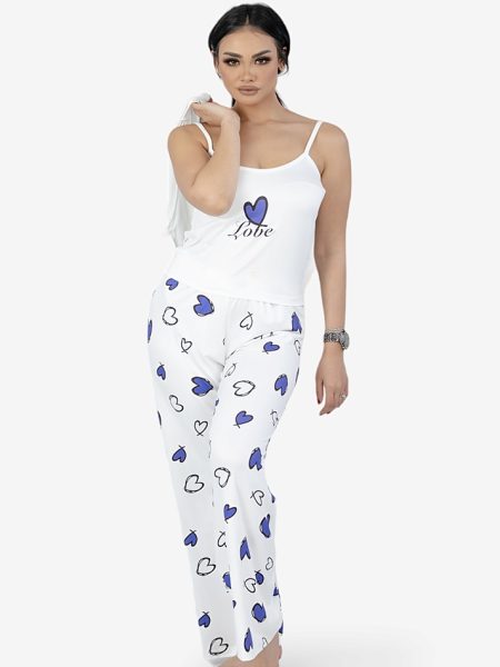 Heart Pajama Set Purple