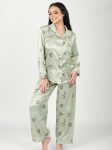 Satin Pajamas Set Mint Green