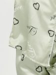 Satin Pajamas Set Mint Green