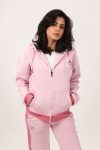Shechick Two-Tones Pink Zipper Hoodie