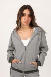 Shechick Two-Tones Grey Zipper Hoodie