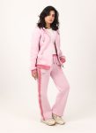 Shechick Two-Tones Pink Hoodie Tracksuit Set