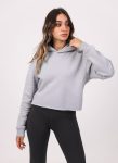Shechick Unfinished Purple Cropped Hoodie
