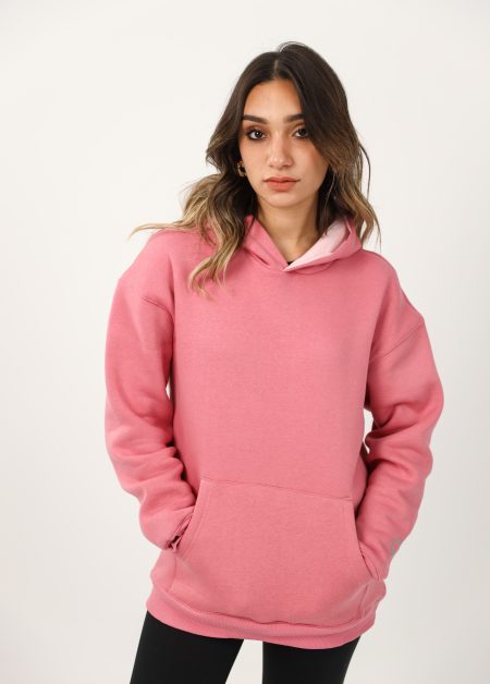 SheChick  Iconic Dusty Pink Over Sized Hoodie