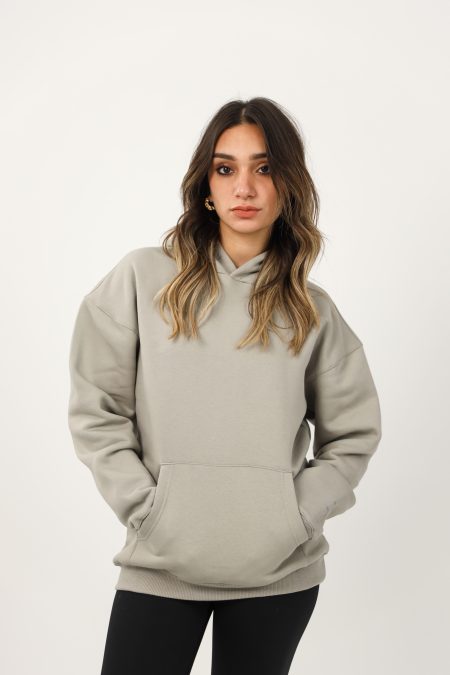 SheChick  Iconic Sliver Grey Over Sized Hoodie
