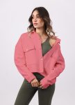 Shechick Melton Dusty Pink Crop Shirt