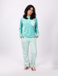 Shechick Striped Aqua Pajama Set