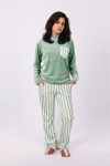 Shechick Striped Mint Pajama Set