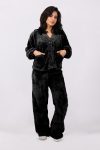 Shechick Furry Luxe Black Pajama Set