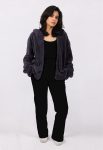 Shechick Stylish Dark Grey & Black 3-Piece Pajama Set