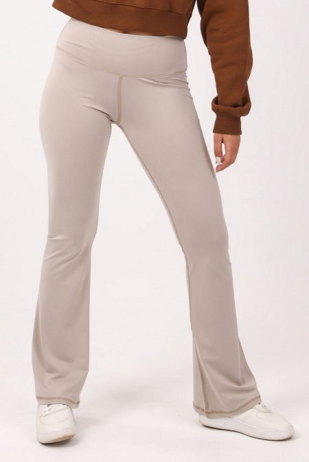 Shechick  Beige ActiveFit Wide Leg Leggings